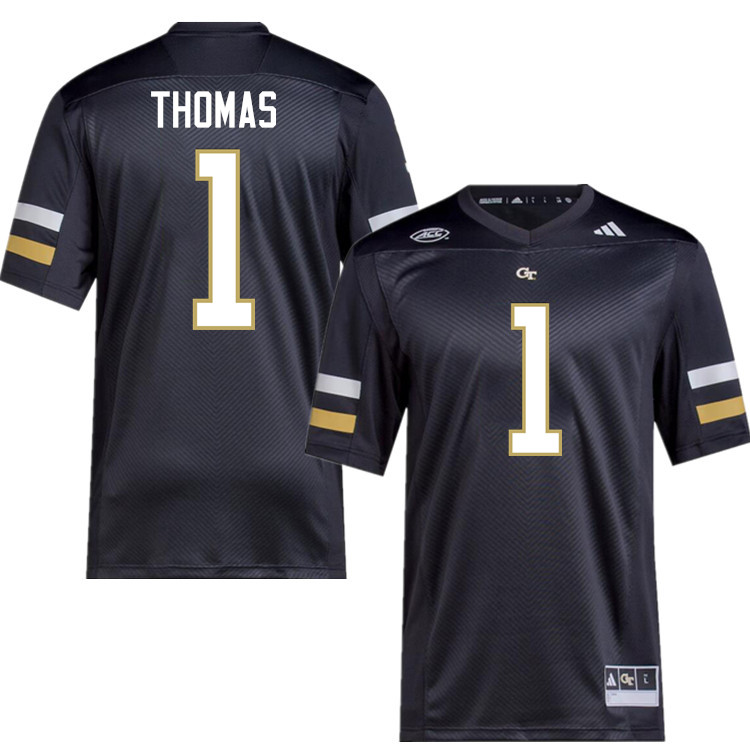 Juanyeh Thomas Georgia Tech Jerseys,Georgia Tech Yellow Jackets College Football Uniforms-Black